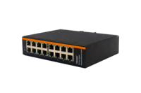 Commutateur Ethernet industriel Tincam 16 ports 10/100 Mbps non géré, montage sur rail DIN, double alimentation -40 ℃ ~85 ℃