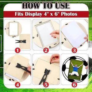Wholesale Football for Wooden Sports Desktop Display Photo <b>Frame</b> Vertical Horizontal Orientation Family Gift - Product Image 3