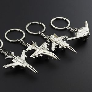 Porte-clés en métal en forme d'avion, modèle d'avion 3D créatif, porte-clés pour les passionnés d'aviation ou les pilotes - Product Image 2