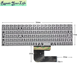 Tastiera per laptop in inglese americano per <span class=keywords><strong>Hometech</strong></span> Alfa 150P X317A Nuova tastiera color argento - Product Image 6