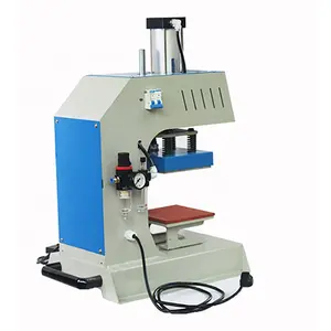 Outstanding quality 3d Fabric Logo Embossing Pneumatic Hot Stamping Machine For T-shirts Heat Press