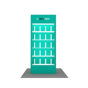 Vitrine d'exposition portable en aluminium de 3 pieds avec étagères en acrylique rétroéclairées pour salon professionnel - Product Image 3