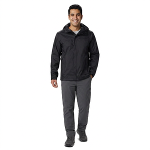 Veste de pluie de style performance avec tissu imperméable sans couture, couche intérieure respirante et ajustement réglable, vestes pour hommes - Product Image 1