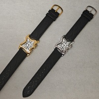 Nouvelle montre-bracelet de créateur vintage, forme irrégulière, effet or fondu, luxe Dali Paris, étanche, bracelet en cuir véritable, unisexe