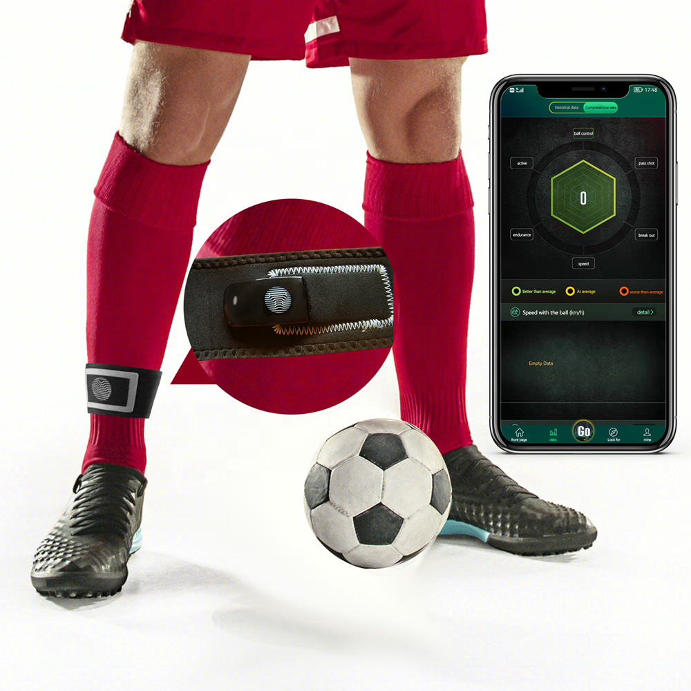 15種類のサッカーアクションの防水スマートフットボールトラッカーサッカーデータはAPPでサッカートレーニング機器を分析します