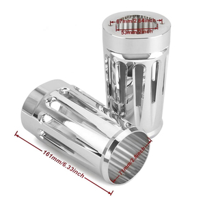 Cache-curseur de fourche avant chromé en aluminium CNC style cam pour <span class=keywords><strong>Harley</strong></span> Touring Road King 1980 et plus - Product Image 2