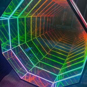 Negozio magico multistrato <span class=keywords><strong>LED</strong></span> 3D illuminano segno RGB luce a specchio infinito segno a parete segno ufficio abisso Mirrorr Light Box - Product Image 4