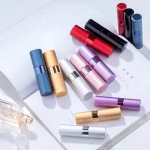 Portable Travel Spray Bottles - Mini 15ml Aluminum Cosmetic Tube With Metal Lid In Golden/Silver