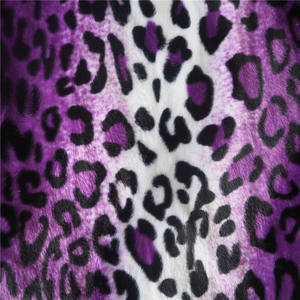 カスタムアニマルスキンプリントシルクベルベット張りミンキー生地ヒョウ張りフェイクファー生地 - Product Image 3