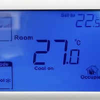 Thermostat numérique horizontal LCD mural pour climatisation centrale, régulateur de température ambiante pour hôtel, bureau, appartement