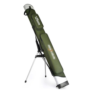 Borsa Impermeabile per Canne da Pesca a Doppio Strato da 1,25m, Organizzatore per Attrezzatura da Pesca in Oxford di Grande Capacità, Custodia Portatile con Supporto - Product Image 1