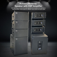 Amplificateur DSP de qualité 500W, système de sonorisation avec enceintes Line Array de 10 pouces, enceintes Line Array actives professionnelles pour concerts en plein air