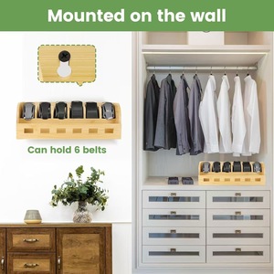 Belt <b>storage</b> wooden <b>box</b> wardrobe shelf <b>drawer</b> belt <b>storage</b> tie leather <b>storage</b> <b>box</b> waist belt compartment <b>storage</b> <b>box</b> - Product Image 3
