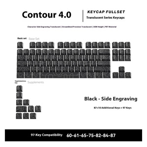 Novedades Dark Gradient OEM Profile PBT Keycaps Compatible con interruptores Cherry MX y teclados mecánicos Contour Keycaps - Product Image 6