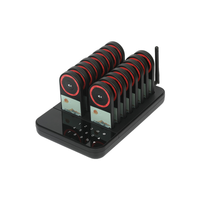 Restaurant Guest Pager Wireless Coaster Calling System Beep Vibration Flash Queue Alert Paging Device for Catering Business