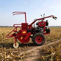 Équipement de récolte du maïs à moteur diesel, mini-hacheuse de maïs à une rangée pour utilisation sur les champs agricoles