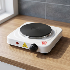 Plaque chauffante 1500W, simple brûleur, surface en céramique, contrôle de température réglable par bouton, usage domestique - Product Image 3