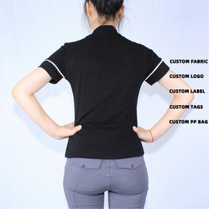 Cinturón ecuestre único ARLAN para mujer, camisa polo ecuestre de manga corta, ropa ecuestre - Product Image 2