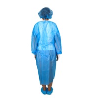 Robes d'isolement médicales jetables bleues translucides à capuche Hubei Haixin avec certification CE pour la vente en gros