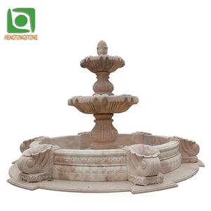 बड़े आउटडोर सफेद संगमरमर पानी के फव्वारे मूर्तिकला - Product Image 3