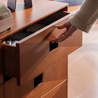 Meuble TV multifonctionnel de style rétro avec portes à panneaux, meuble de rangement sur pied pour salon, style Mid-Century, avec tiroirs