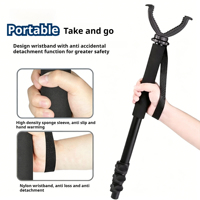 Support de trépied tactique portable pour armes à feu, trépied télescopique de chasse en forme de V avec rotule rotative, fournitures de chasse