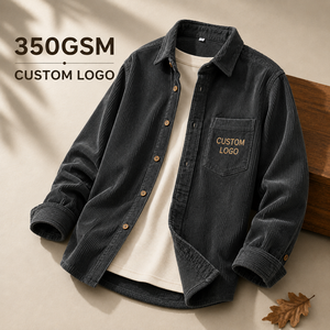 <span class=keywords><strong>Camicia</strong></span> in <span class=keywords><strong>Velluto</strong></span> <span class=keywords><strong>a</strong></span> <span class=keywords><strong>Coste</strong></span> da <span class=keywords><strong>Uomo</strong></span> di Lusso 350gsm, Elegante e Sofisticata, Testurizzata, con Bottoni, per Autunno Inverno, Abbigliamento Maschile Pesante - Product Image 1