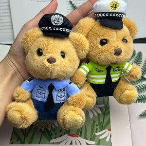 Orsetto Peluche Poliziotto Carino 2025, Portachiavi Orsetto Super Morbido con Imbottitura in Cotone PP e Fodera in Rete, Giocattolo Animale da Appendere - Product Image 3