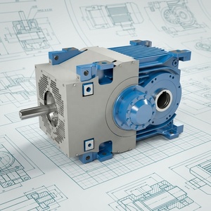 Unité d'engrenage hélicoïdal conique industrielle avec ventilateur de refroidissement pour convoyeur à bande de charbon - Product Image 1