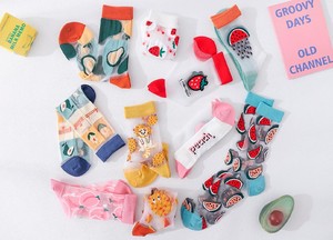 2021 plus récent fruit élastique mignon été chaussettes cristal Transparent soie chaussettes femmes - Product Image 2