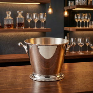 Refroidisseur à vin en laiton plaqué argent - Product Image 3