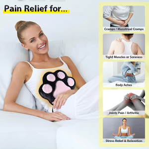 Bantalan pemanas Microwave kaki kucing pak panas untuk terapi dingin dan panas diisi dengan bantal penghangat biji rami alami - Product Image 4