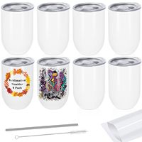 Vasos de Acero Inoxidable de 12oz para Sublimación, Doble Pared Aislada al Vacío, con Pajita y Tapa, en Oferta