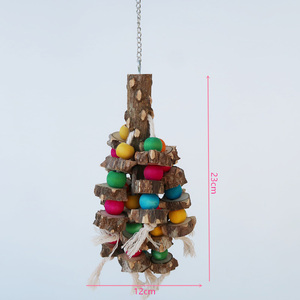 Macchina grigia di masticazione di girasole stringa di pappagallo e uccello giocattoli con dentizione in legno e cotone corda Pet giocattolo per masticare e dentizione - Product Image 4