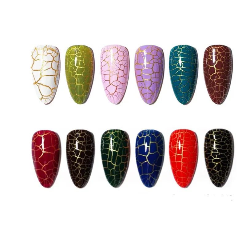 New Popular tortoise crackle shatter gel polish wholesale private label light color