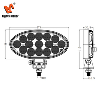 Lámpara de Trabajo para Tractor Agrícola, 60W, 7.0 Pulgadas, LED Ovalado, 5500LM, Haz de Luz Amplio, Impermeable, para Montacargas y Remolques, 0905-60