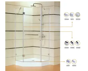 Easy Stalled Magnetische Dusch tür dichtungen, 135-Grad-Duschraum Für 8 mm gerade und gebogene Türen