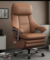 Fauteuils de bureau exécutifs modernes en cuir électrique avec repose-pieds, chaises d'ordinateur haut de gamme pour entreprises, accoudoirs articulés, fonction massage