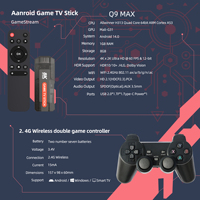 Q9MAX Nouvelle console de jeu vidéo rétro 4K HD, stick de jeu classique, processeur H313, 1 Go de RAM, 8 Go de ROM, Smart TV, Android 14, boîte de jeu rapide