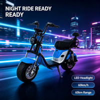 60V 2000W Rear Drive Electric Motorcycle Max Speed 60km/h Hydraulic Disc Brake Adult Electric Scooter