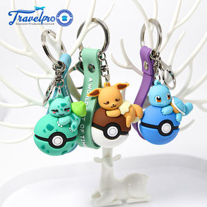 PVCゴム製3Dアニメポケムキーチェーンバッグ吊り下げ飾り漫画リストレットキーチェーン - Product Image 6