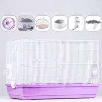 Kualitas tinggi rumah hewan peliharaan kecil 60 kandang hamster dasar dan habitat kandang gerbil besar dengan aksesori untuk hewan kecil