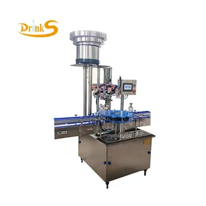 Factory Price Automatic Single Head Rotary Chuck Wine Whiskey Vodka Glass Bottle T Cork Capping Machine