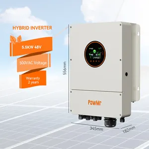 PowMr 5.5kw Pure Sine Wave Inverter Power 48V Off-Grid Inverter Hybrid Hybrid Solar Inverter with MPPT Controller