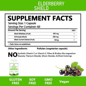Capsules de Sureau à Marque Blanche 3X Vitamine C Extrait d'Échinacée pour Renforcer l'Immunité Capsules de Fruit de Sureau - Product Image 2