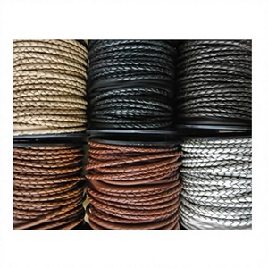 In Stock Custom Colors Genuine <b>Leather</b> Cord Jewelry Making <b>Bracelets</b> Necklace Keychain Making Useful Premium <b>Leather</b> Cord - Product Image 1
