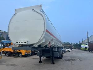 सफेद रंग स्टेनलेस स्टील टैंक एल्यूमीनियम मिश्र धातु डीजल तेल टैंक ट्रेलर के लिए कार्बन स्टील ईंधन टैंकर - Product Image 6