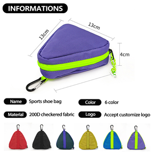 Bolsa de Almacenamiento Portátil, Ligera, Plegable, con Forma de Triángulo, para Deportes al Aire Libre, Viajes, Gancho de Mosquetón, Organizador Colgante para Zapatos - Product Image 5
