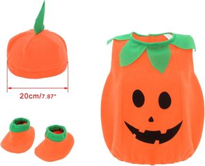 Costume di Halloween Personalizzabile in Poliestere per Bambini e Bambine, Tuta Nera da Pipistrello e Zucca Gigante, Stile Anime TV per Carnevale - Product Image 6