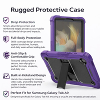 Étui antichoc intégral pour Samsung Galaxy Tab A9 (2023) X110/X115/X117, housse de protection pour tablette de 8,7 pouces